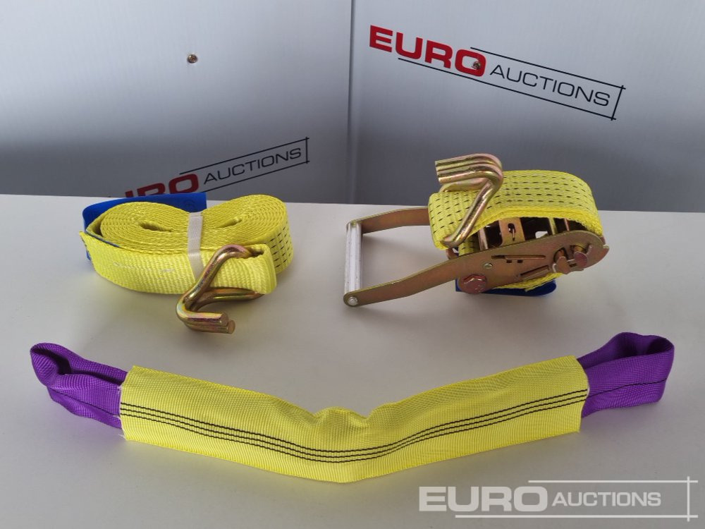 Workshop equipment Unused Boss 4M x 50mm 5 Ton Ratchet Straps with Sling (4 of): picture 30