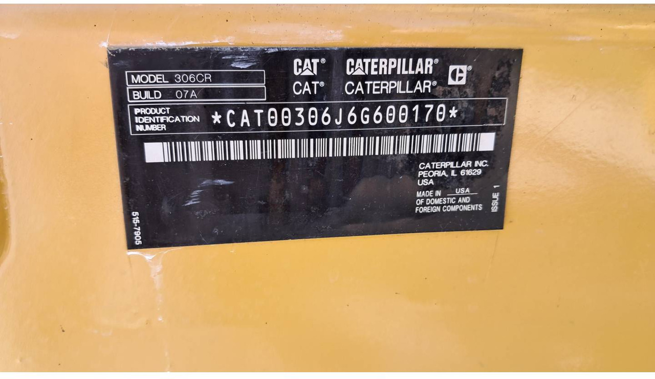 CAT 306 CR - Crawler excavator: picture 5 CAT 306 CR - Crawler excavator: picture 5