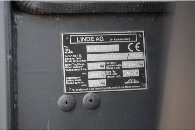Electric forklift Linde E18C-02: picture 14