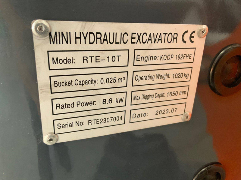 New Mini excavator RTE 10T: picture 10