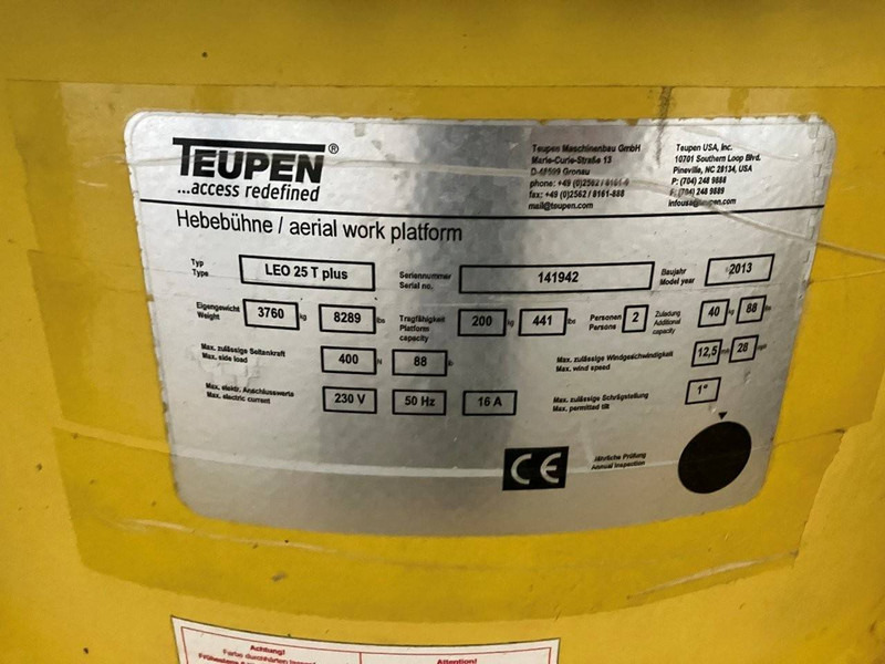 Articulated boom Teupen LEO 25 T plus: picture 10 Articulated boom Teupen LEO 25 T plus: picture 10