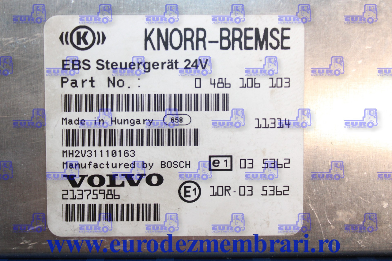 CALCULATOR EBS VOLVO 21375986 - ECU for Truck: picture 3 CALCULATOR EBS VOLVO 21375986 - ECU for Truck: picture 3