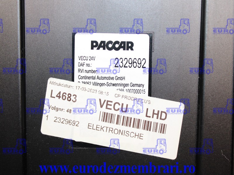 CALCULATOR VECU DAF XF XG 2329692 - ECU for Truck: picture 3 CALCULATOR VECU DAF XF XG 2329692 - ECU for Truck: picture 3
