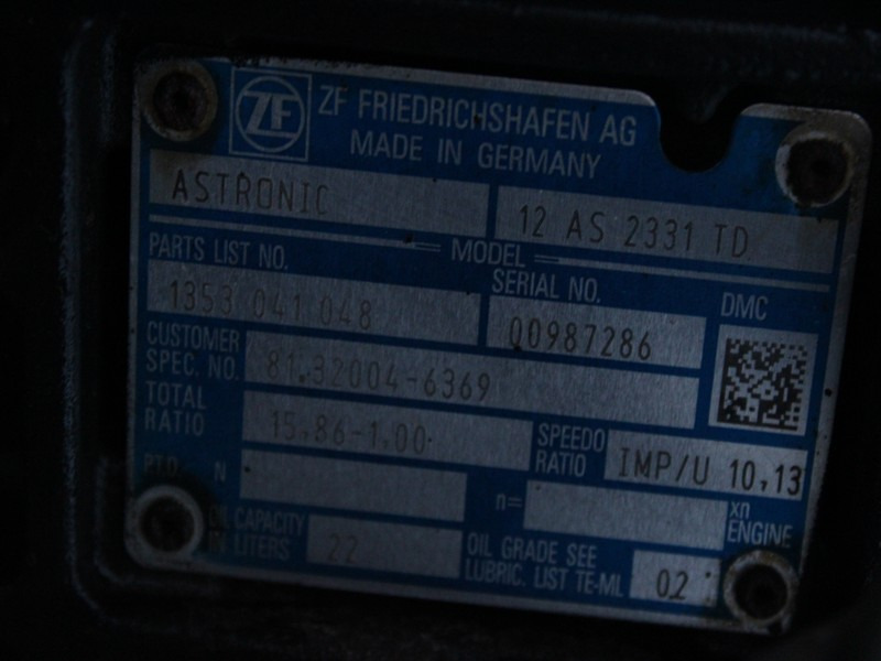 CUTIE DE VITEZE AUTOMATA CU INTARDER MAN 12AS 2331 TD 81.32004.6369 - Gearbox for Truck: picture 5 CUTIE DE VITEZE AUTOMATA CU INTARDER MAN 12AS 2331 TD 81.32004.6369 - Gearbox for Truck: picture 5