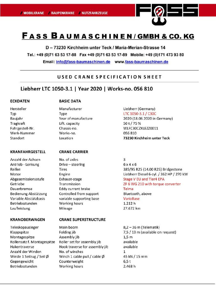 Liebherr LTC 1050-3.1 | VarioBase | Telematik leasing Liebherr LTC 1050-3.1 | VarioBase | Telematik: picture 15