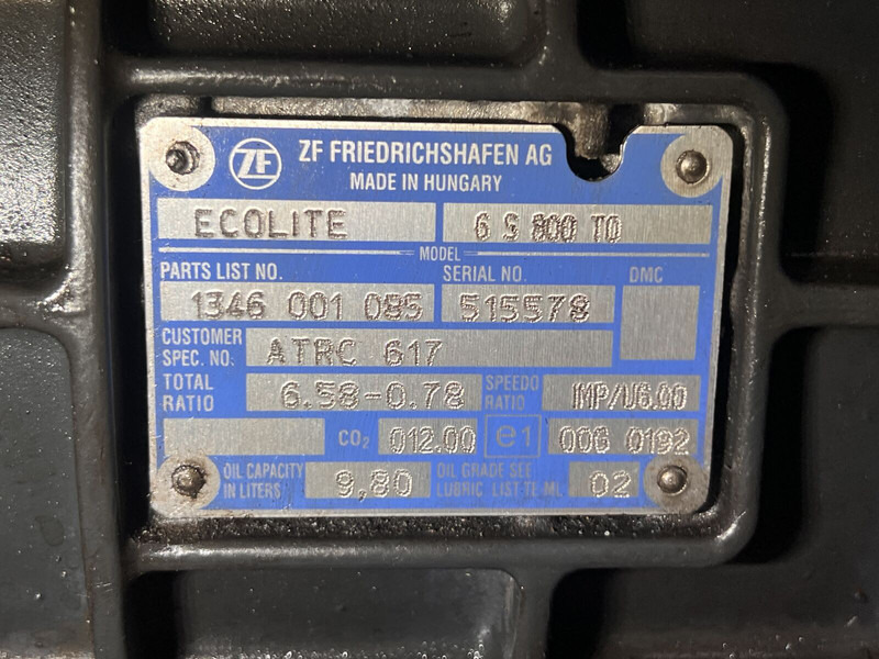 Gearbox DAF ECOLITE 6S800T0: picture 6