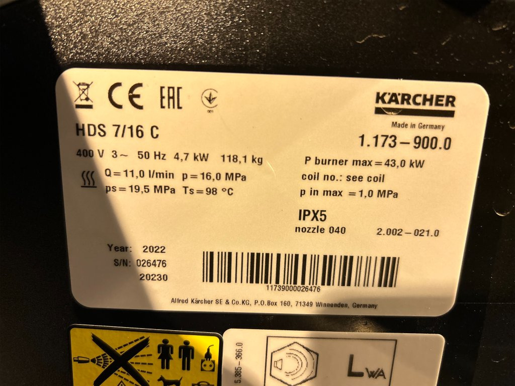 Pressure washer Kärcher HDS 7/16 C: picture 29