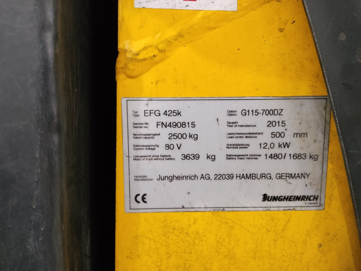 Jungheinrich EFG425K - Electric forklift: picture 5 Jungheinrich EFG425K - Electric forklift: picture 5