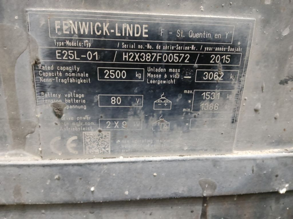 Linde E25L-01 - Electric forklift: picture 5 Linde E25L-01 - Electric forklift: picture 5