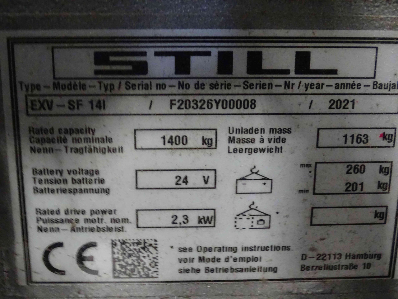 Still EXV-SF14I - Stacker: picture 5 Still EXV-SF14I - Stacker: picture 5