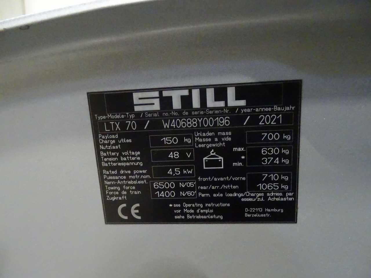 Still LTX70 - Tow tractor: picture 5 Still LTX70 - Tow tractor: picture 5