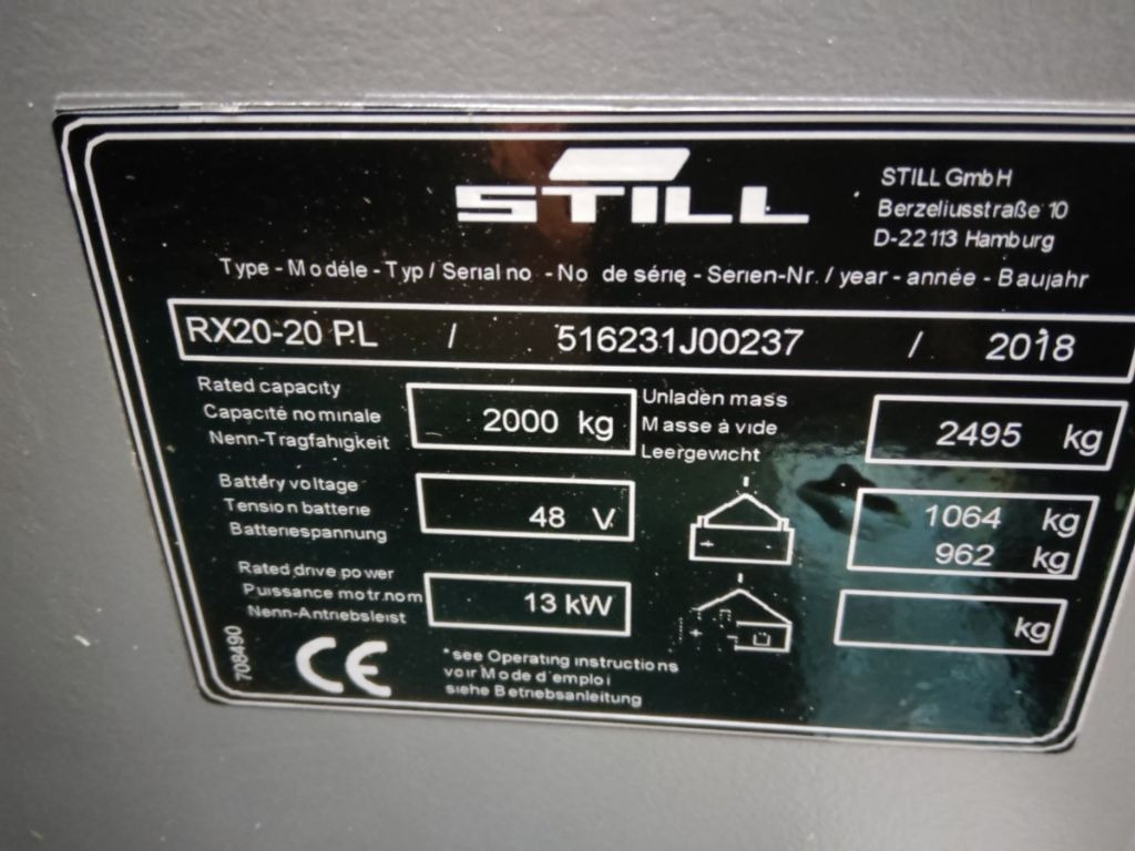 Still RX20-20PL/BRONZE - Electric forklift: picture 5 Still RX20-20PL/BRONZE - Electric forklift: picture 5