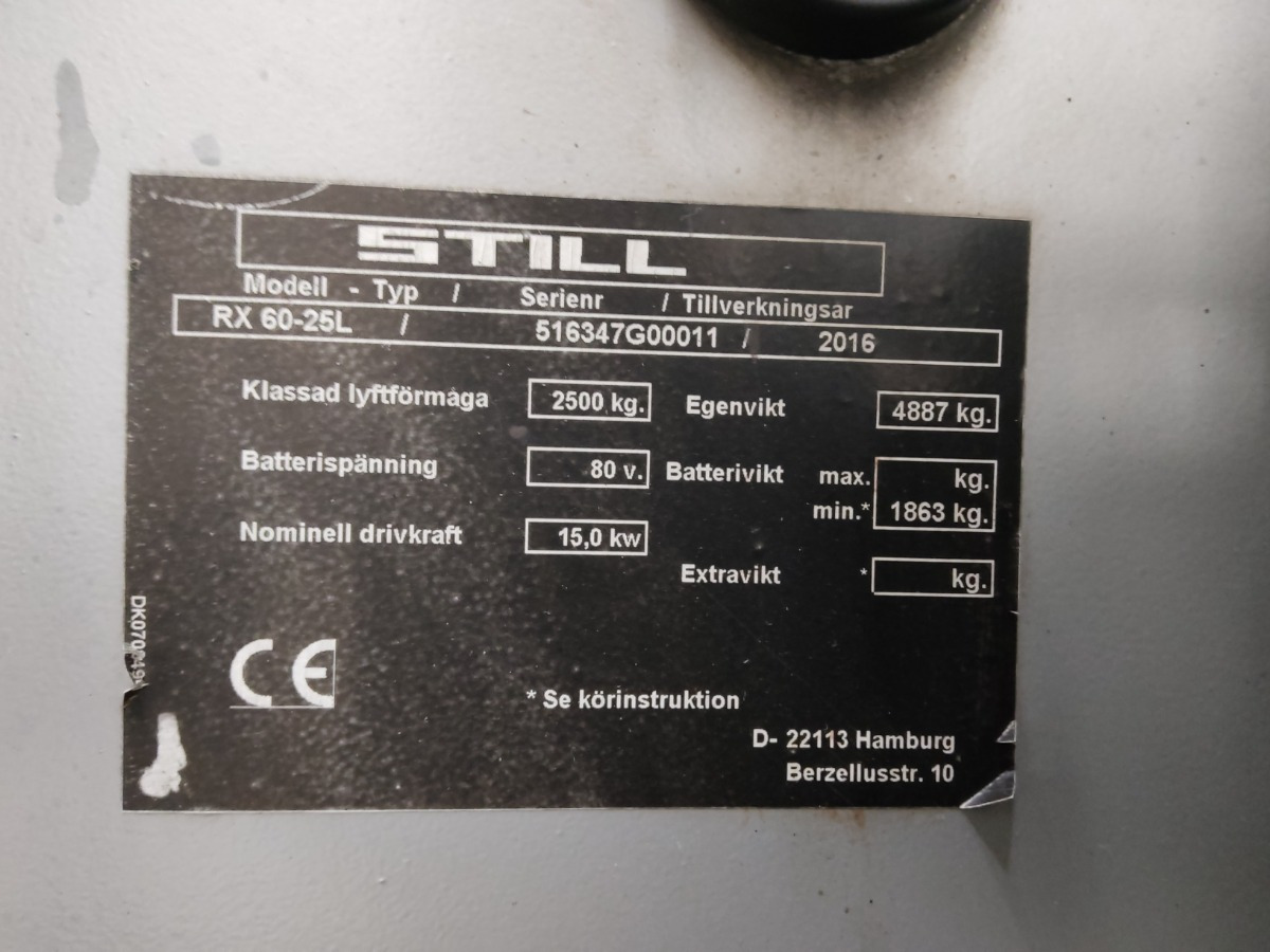 Still RX60-25L - Electric forklift: picture 5 Still RX60-25L - Electric forklift: picture 5
