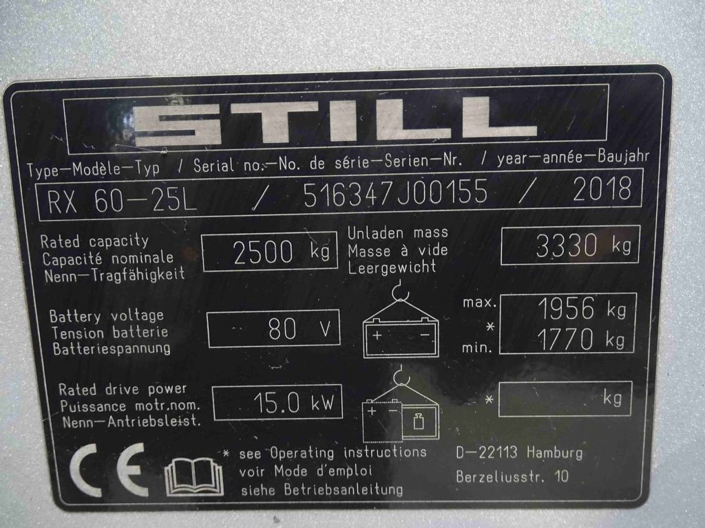 Still RX60-25L - Electric forklift: picture 5 Still RX60-25L - Electric forklift: picture 5