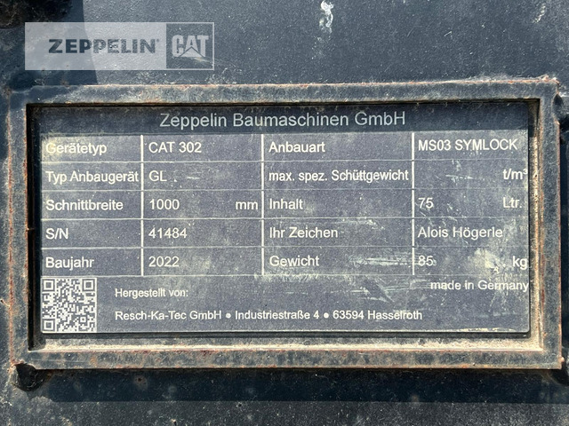 Resch-Ka-Tec GL1000mm MS03 SYM - Excavator bucket: picture 4 Resch-Ka-Tec GL1000mm MS03 SYM - Excavator bucket: picture 4